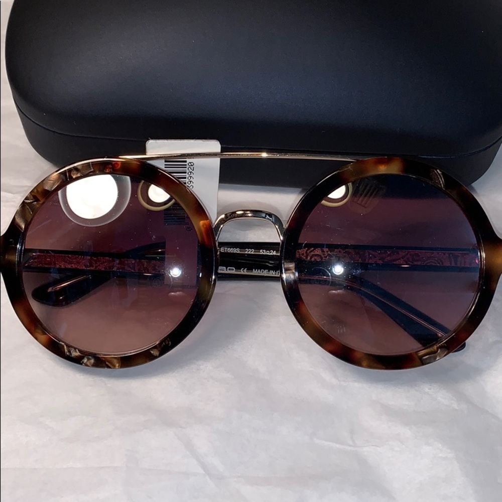 NWT Etro round sunnies w/Nautica hardcase stylish - Picture 2 of 15